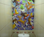 Рольставни с рисунком – отличный способ украсить ванную комнату или туалет