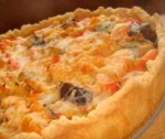 Открытый пирог с курицей и картошкой