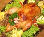 Утка, фаршированная яблоками.